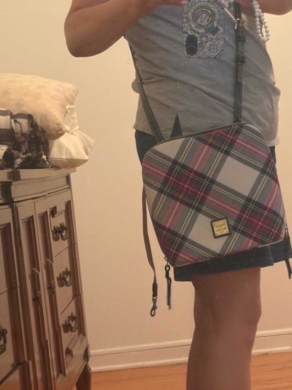 Dooney & Bourke Large Trixie Plaid Crossbody Bag -